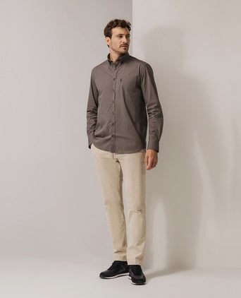 State of Art overhemd print bruin | Regular-fit