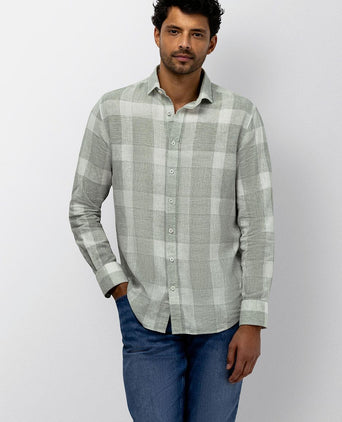 Overhemd ruit groen