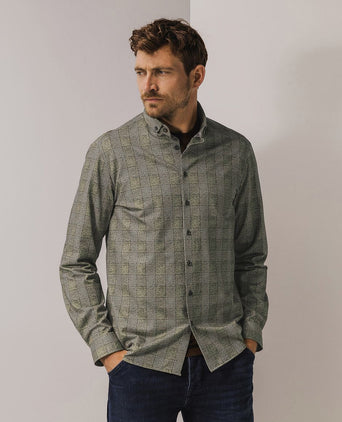 State of Art overhemd print grijs | Regular-fit