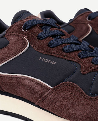 Sneaker city suede burgundy/brown