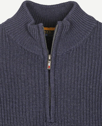 halve rits trui ryder donkerblauw