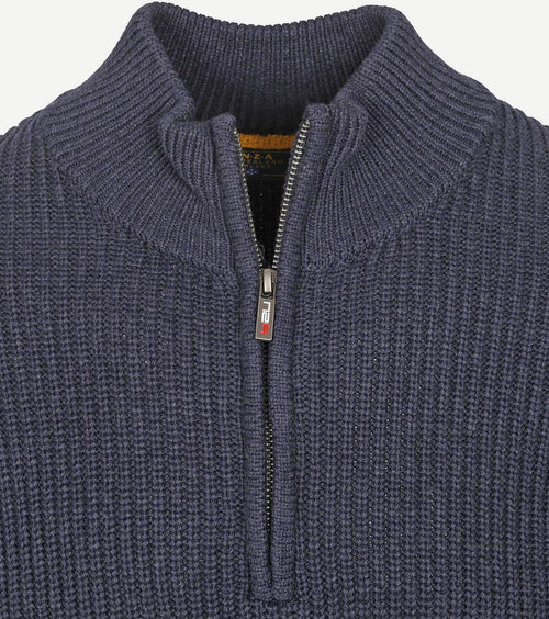 halve rits trui ryder donkerblauw