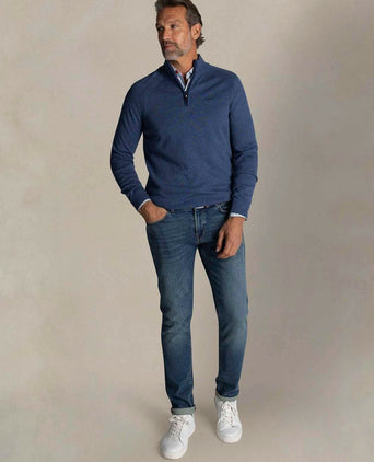 NZA halve rits trui clive blauw | Regular-fit