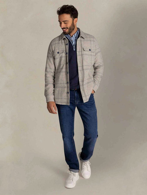 NZA overshirt atlas tenax check blauw | Regular-fit