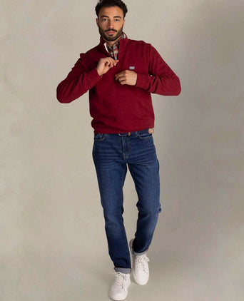 NZA halfzip samuel cherry red | Regular-fit