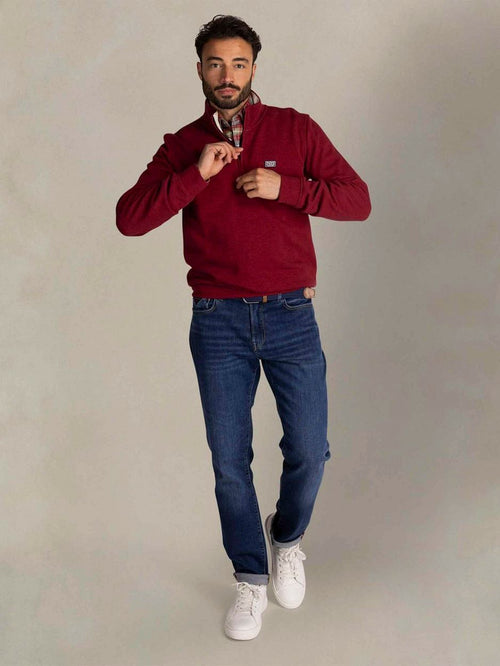 NZA halfzip samuel cherry red | Regular-fit