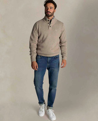 Pullover mocker adan warm beige