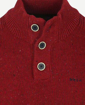 NZA pullover mocker conor melange cherry red | Regular-fit