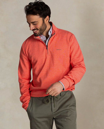 Half-zip mokau oranje