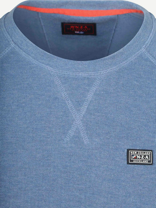 Sweater french rib huntly blauw
