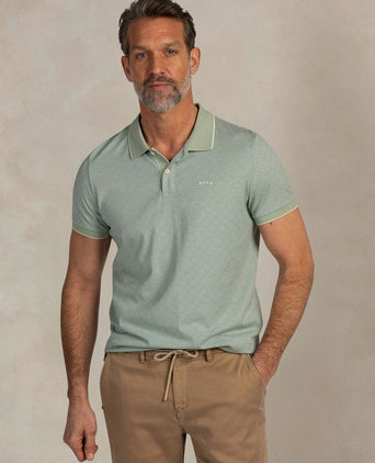 Polo goora jacquard mist groen