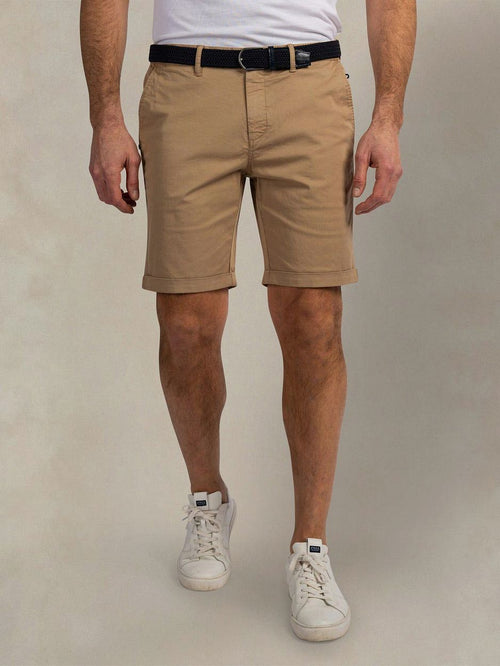 Shorts twill stretch dune beige