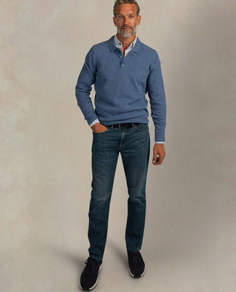 Trui dobson wool blend blue