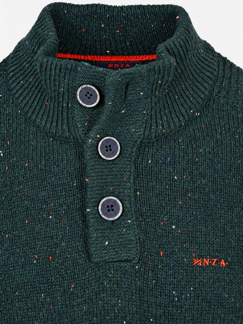 Pullover mocker eltham knit melange dark hunter