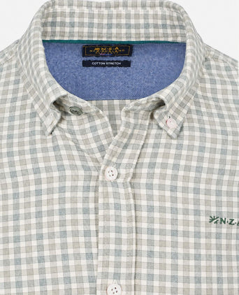 Overhemd bd clive twill check ranger groen