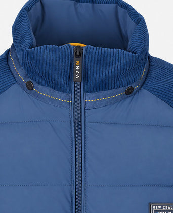 Jas padded Oxford blauw