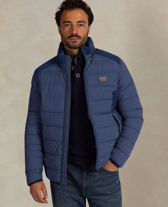 Jas padded Oxford blauw