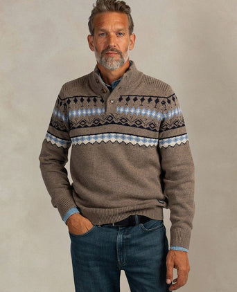 Pullover nordic wool blend taupe