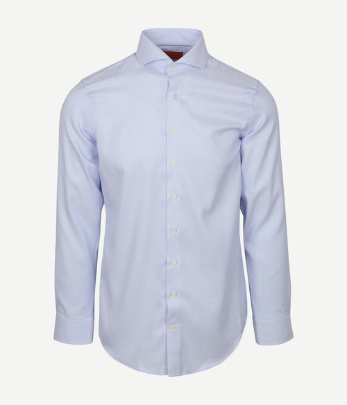 Suitable overhemd jacquard luxe lichtblauw | Slim-fit