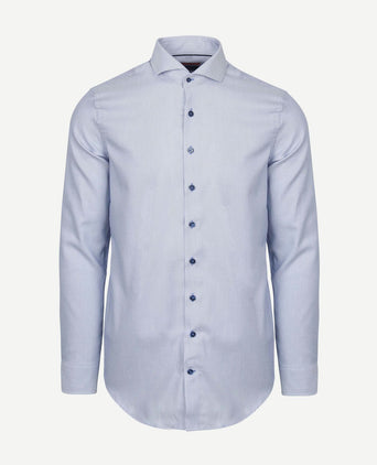 Overhemd jacquard luxe blauw