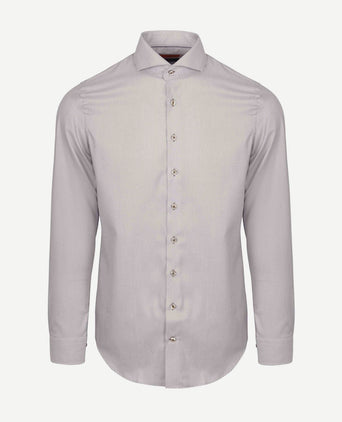 Suitable overhemd jacquard luxe beige | Slim-fit