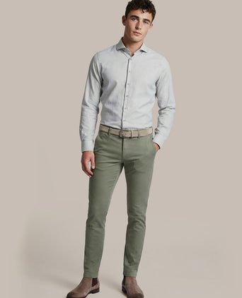 Overhemd jacquard luxe groen