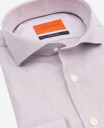 Overhemd jacquard luxe rood