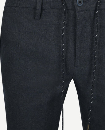 Broek jump flanel herringbone donkerblauw