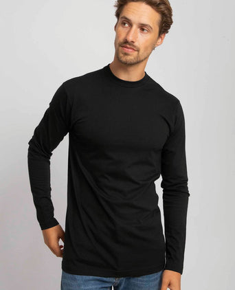 T-shirt Virginia zwart longsleeve (2-pack)