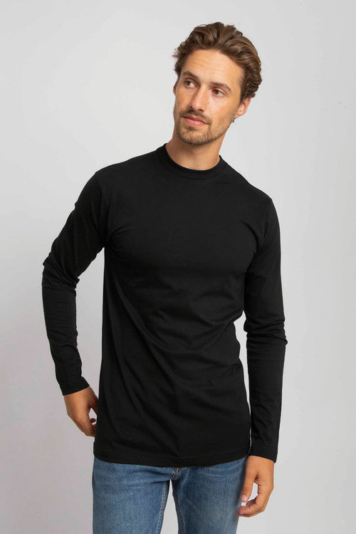 T-shirt Virginia zwart longsleeve (2-pack)