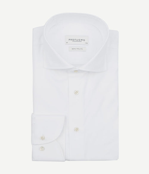 Profuomo hadleighs royal twill shirt no6 white | Slim-fit