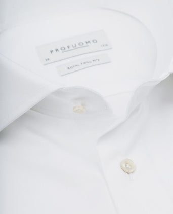 Profuomo hadleighs royal twill shirt no6 white | Slim-fit