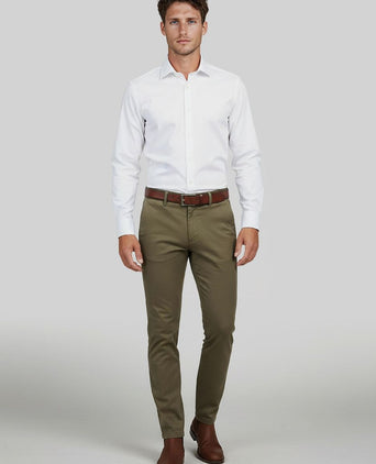 Profuomo hadleighs royal twill shirt no6 white | Slim-fit