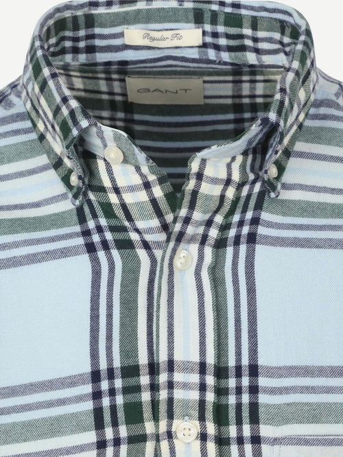 Overhemd flanel ruit blauw