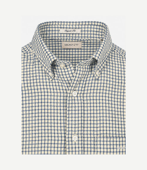Overhemd flanel ruit blauw