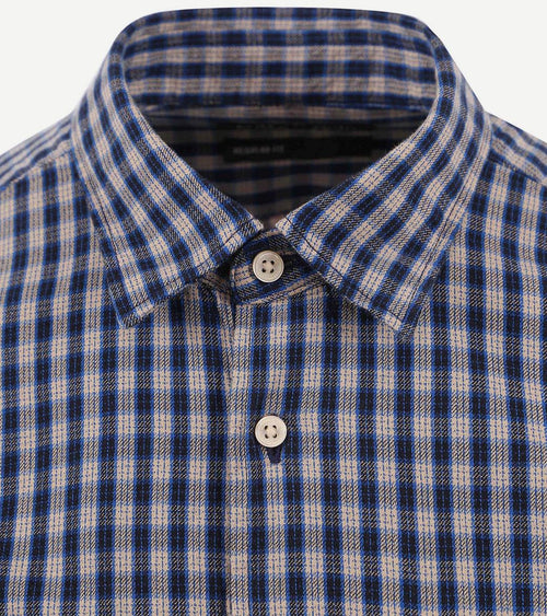 Overhemd ruiten donkerblauw