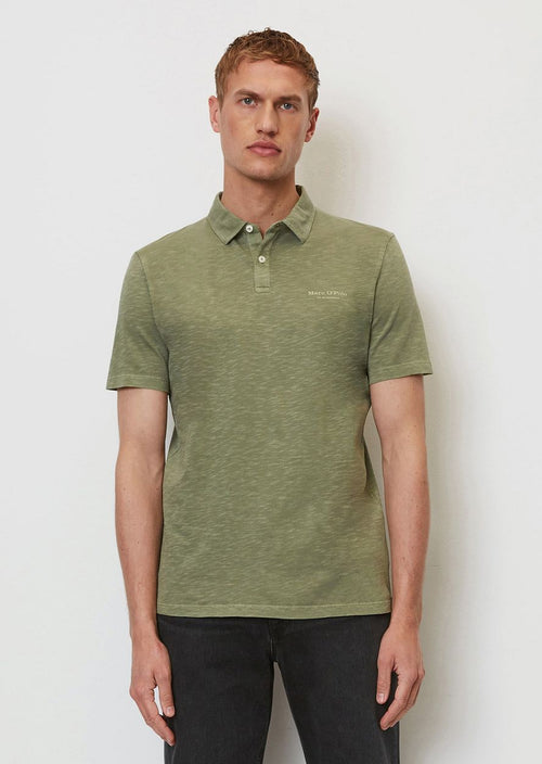 Poloshirt melange olijfgroen
