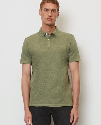 Poloshirt melange olijfgroen