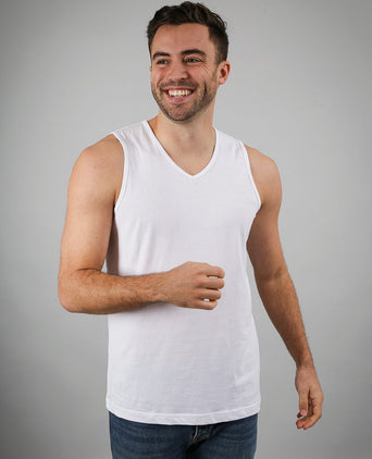 Viless t-shirt mouwloos wit (2-pack)