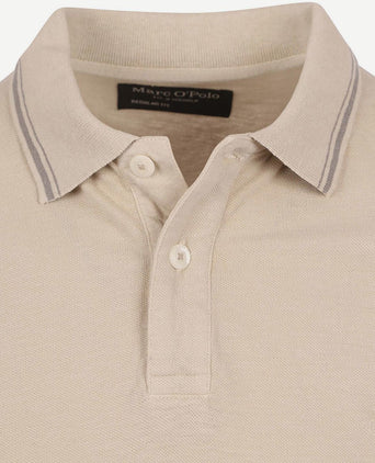 Poloshirt solid overdye ecru