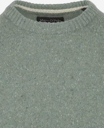 Pullover tweed wol blend groen