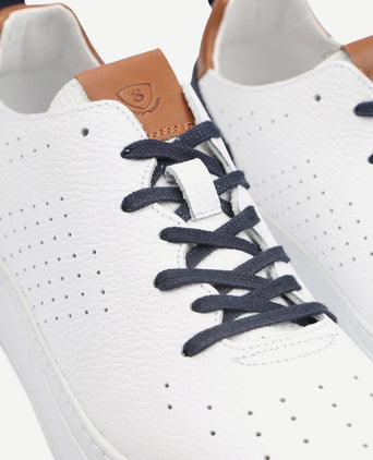 Grain sneaker wit