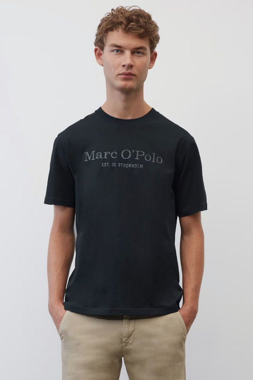 T-shirt logo donkerblauw