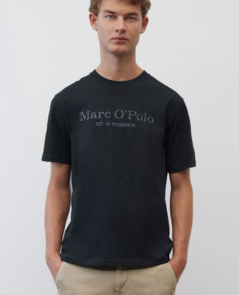 T-shirt logo donkerblauw