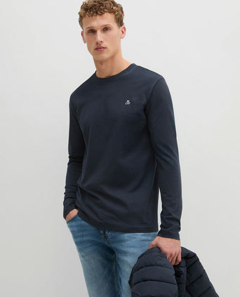 Long sleeve t-shirt donkerblauw
