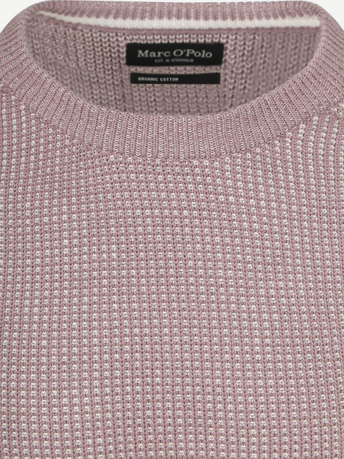 Pullover structured bi-colour mauve