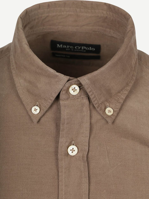 Overhemd fine corduroy taupe