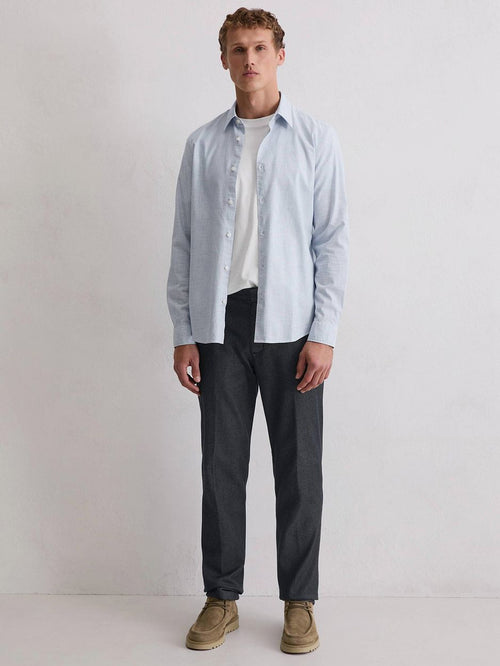 Overhemd streep lichtblauw