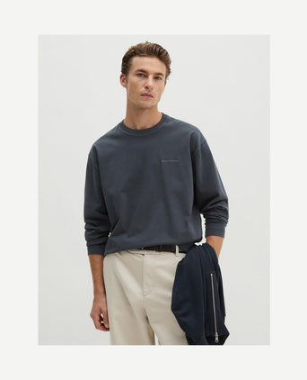 Heavy longsleeve t-shirt peppercorn grey