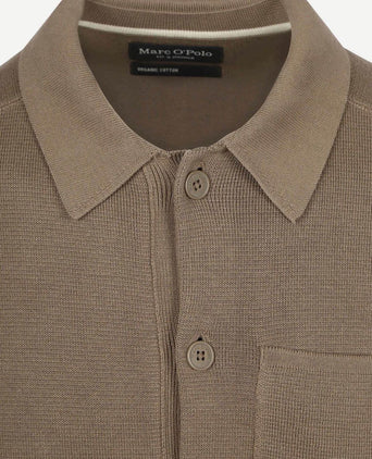 Knitted overshirt taupe
